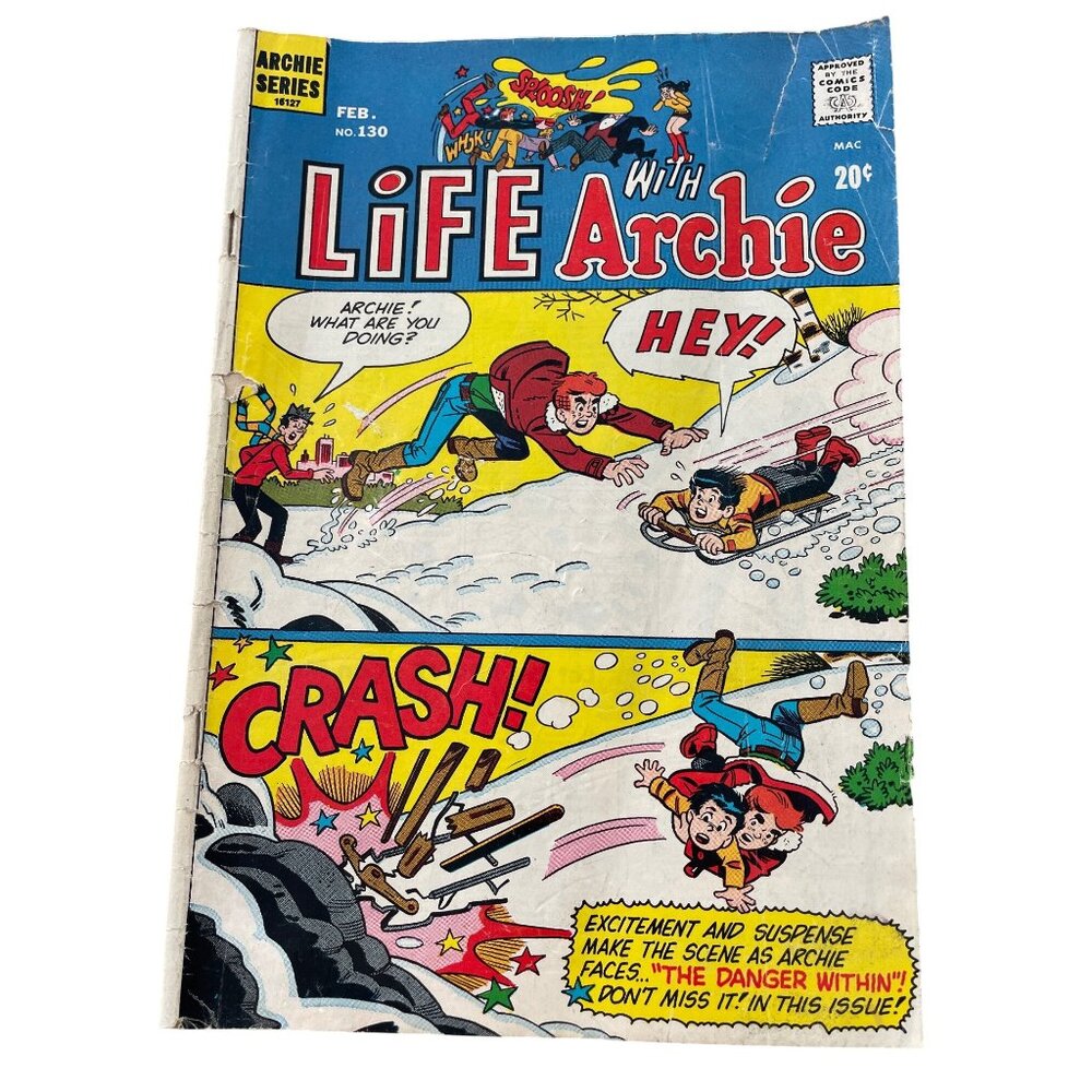 Archie Comics Life With Archie #130 Feb 1973 The Danger Within Bagged Boarded